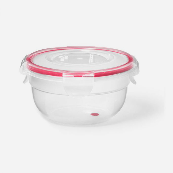 Hộp bảo quản thực phẩm hình tròn LocknLock Nestable480ml (Silicone đỏ) - HSM943EM